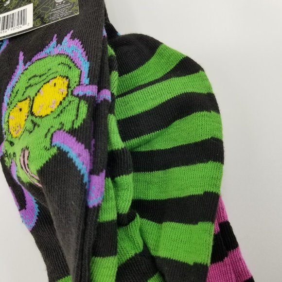 Rick and Morty 2 Pack socks Psychedelic Alien Striped - Picture 5 of 7